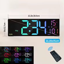 Large digital wall clock